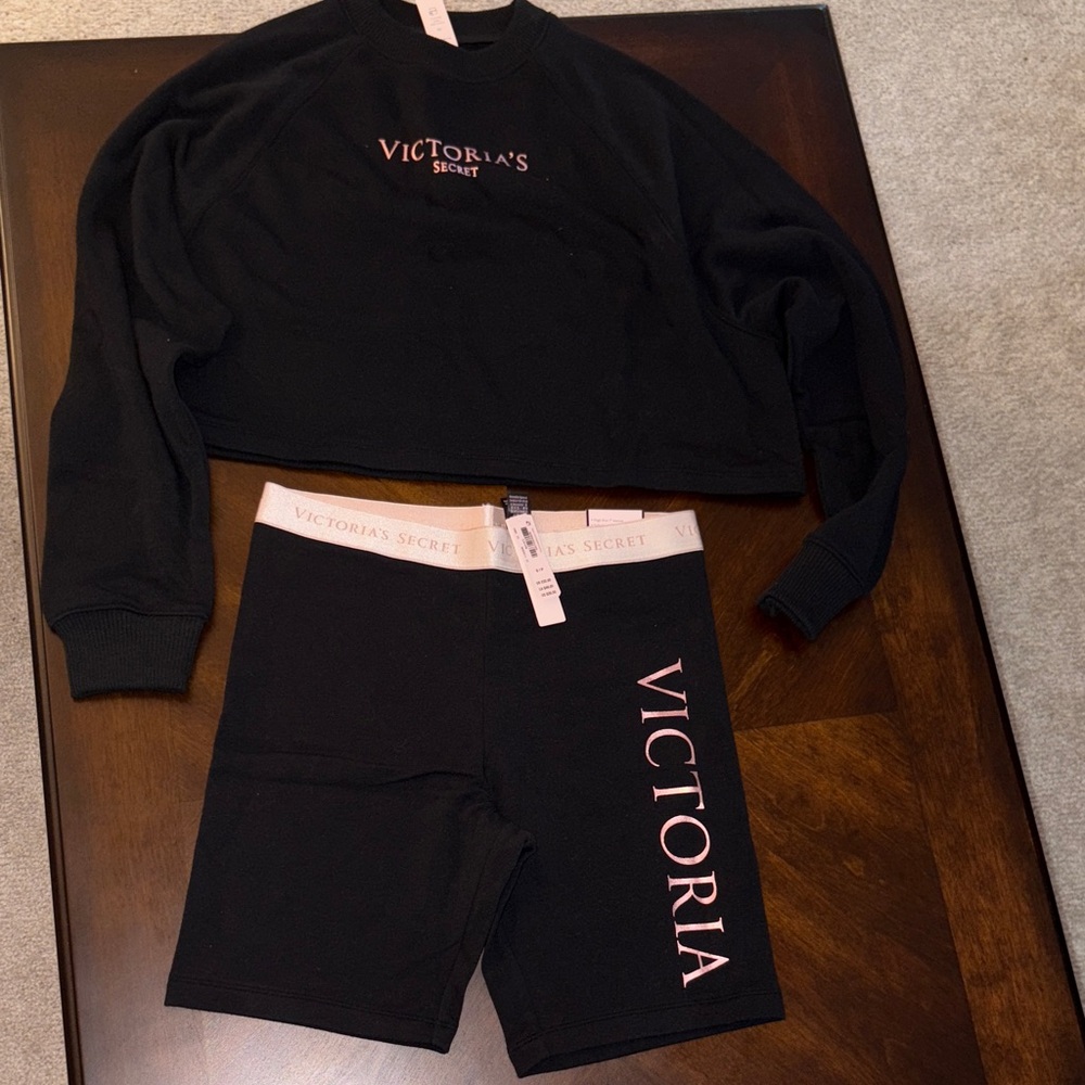 Victoria's Secret Black Set with Pink Accents